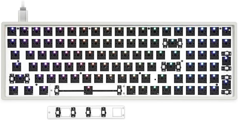 White Hotswap 60% Keyboard DIY Kit N305