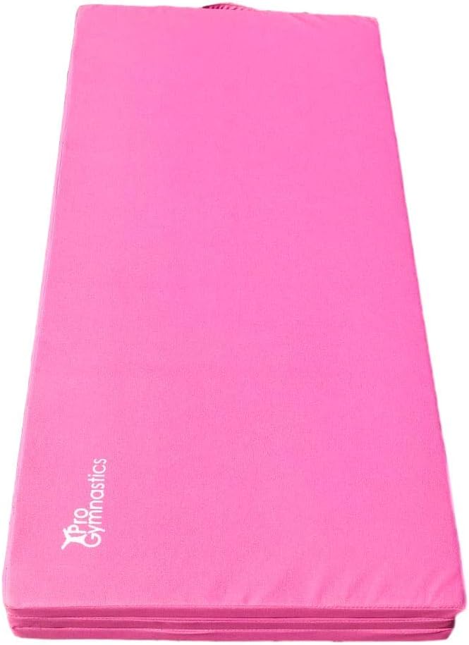 Extra Thick High Density Anti-Tear Gymnastics Gym Folding Exercise Mats (Pink) Z14323