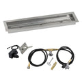 48x22 Linear Stainless Steel Drop-in Fire Pit Pan with Spark Ignition Kit F74516