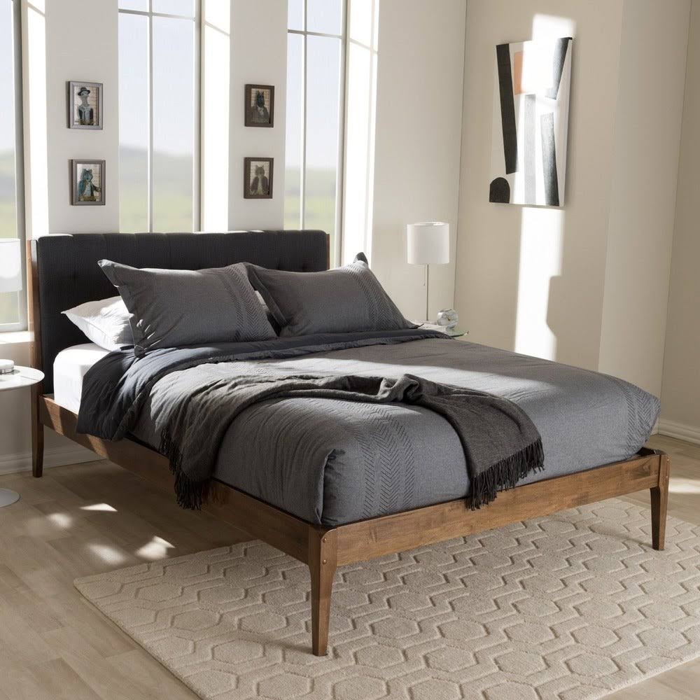 Charcoal King Upholstered Bed P909