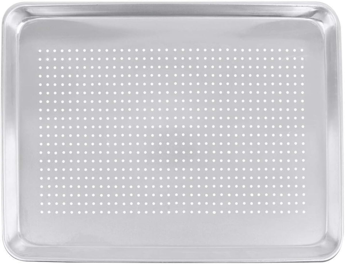 18 x 26 inch Perforated Aluminum Sheet Pan 12 Pack C399643