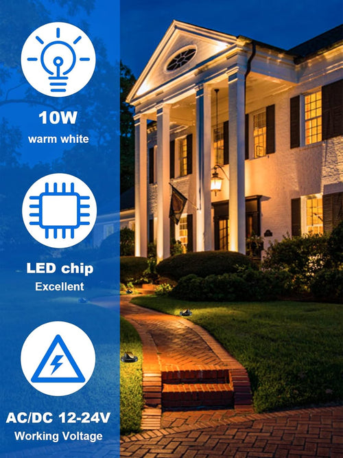 10W LED Low Voltage Landscape Lights 12 Pack U1414