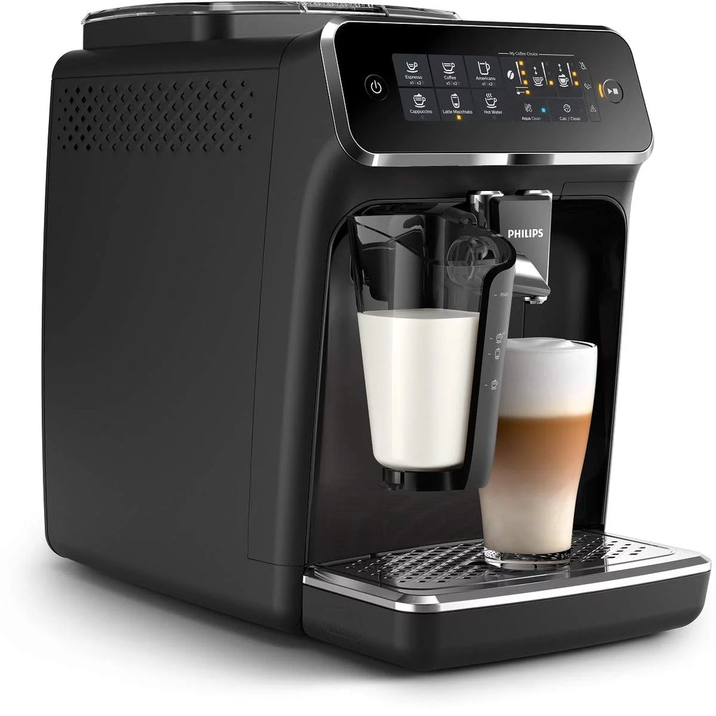 Black Fully Automatic Espresso Machine with LatteGo E75732