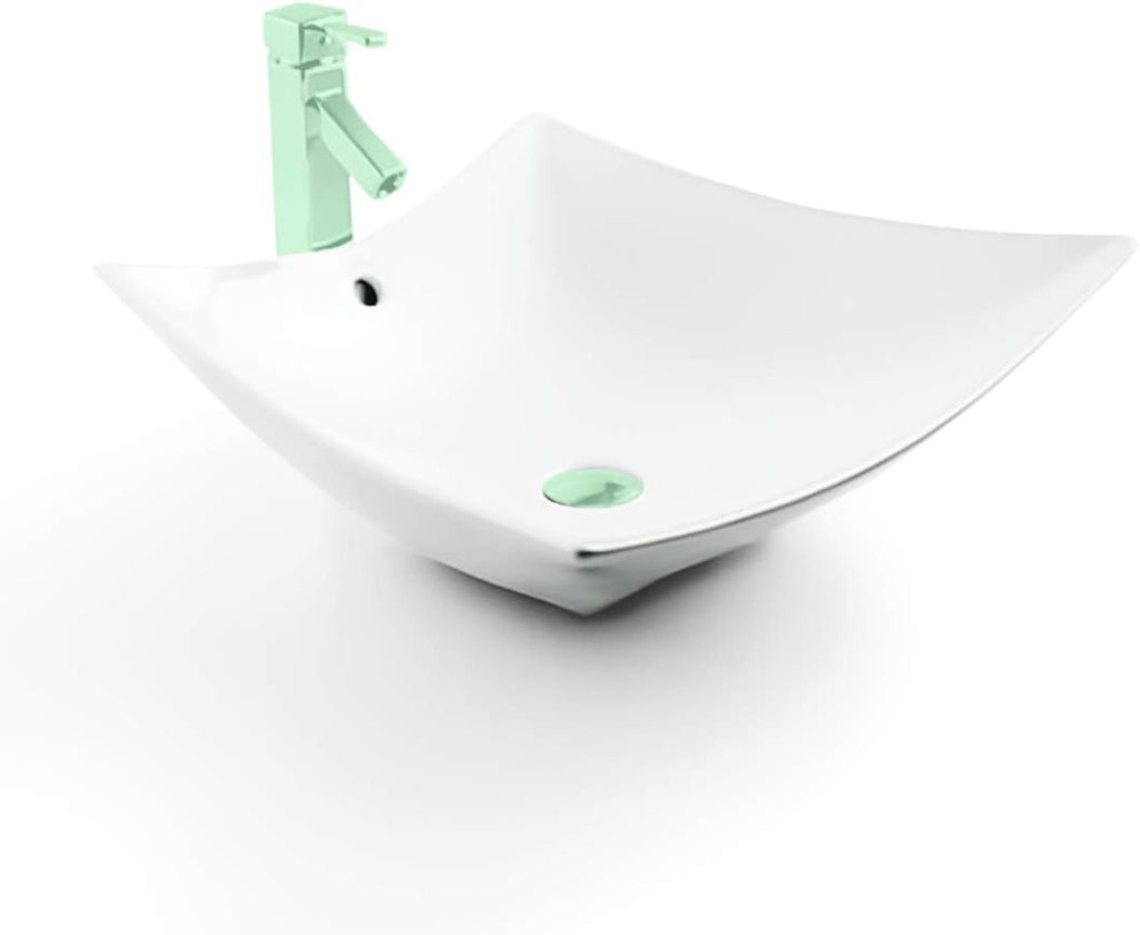 18 Inch Round Ceramic Vessel Sink with Overflow P908