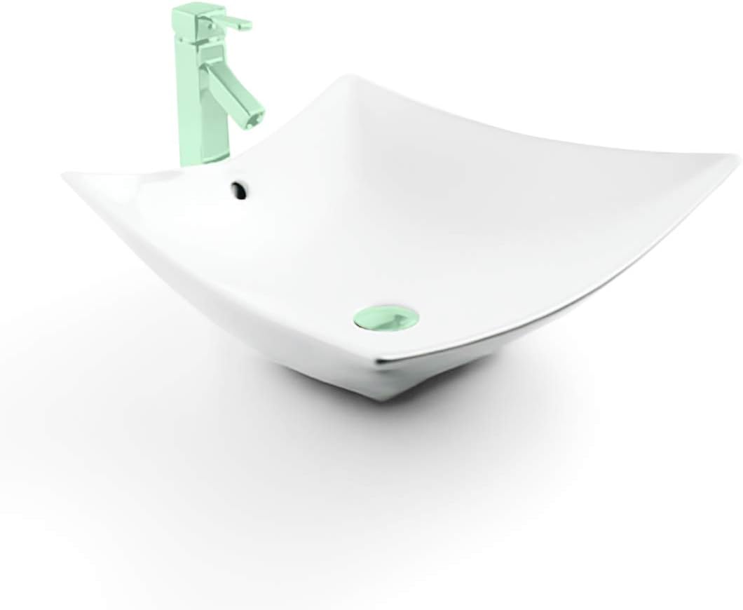 18 Inch Round Ceramic Vessel Sink with Overflow P908
