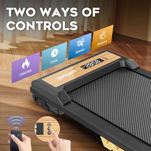 Under Desk Walking Treadmill with 265LBS Weight Capacity, 2 in 1 Portable Compact Treadmill A396