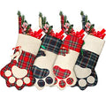 16 Inch Plaid Pet Christmas Stockings K731286