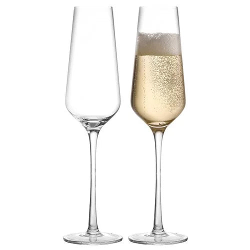 Italian Crystal Champagne Flute Set of 4 Z6036