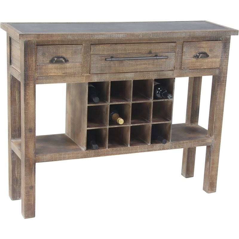 Brown Farmhouse Wood Console Table X487955