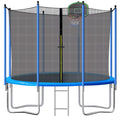 10ft Trampoline with Basketball Hoop and Enclosure Net M762249