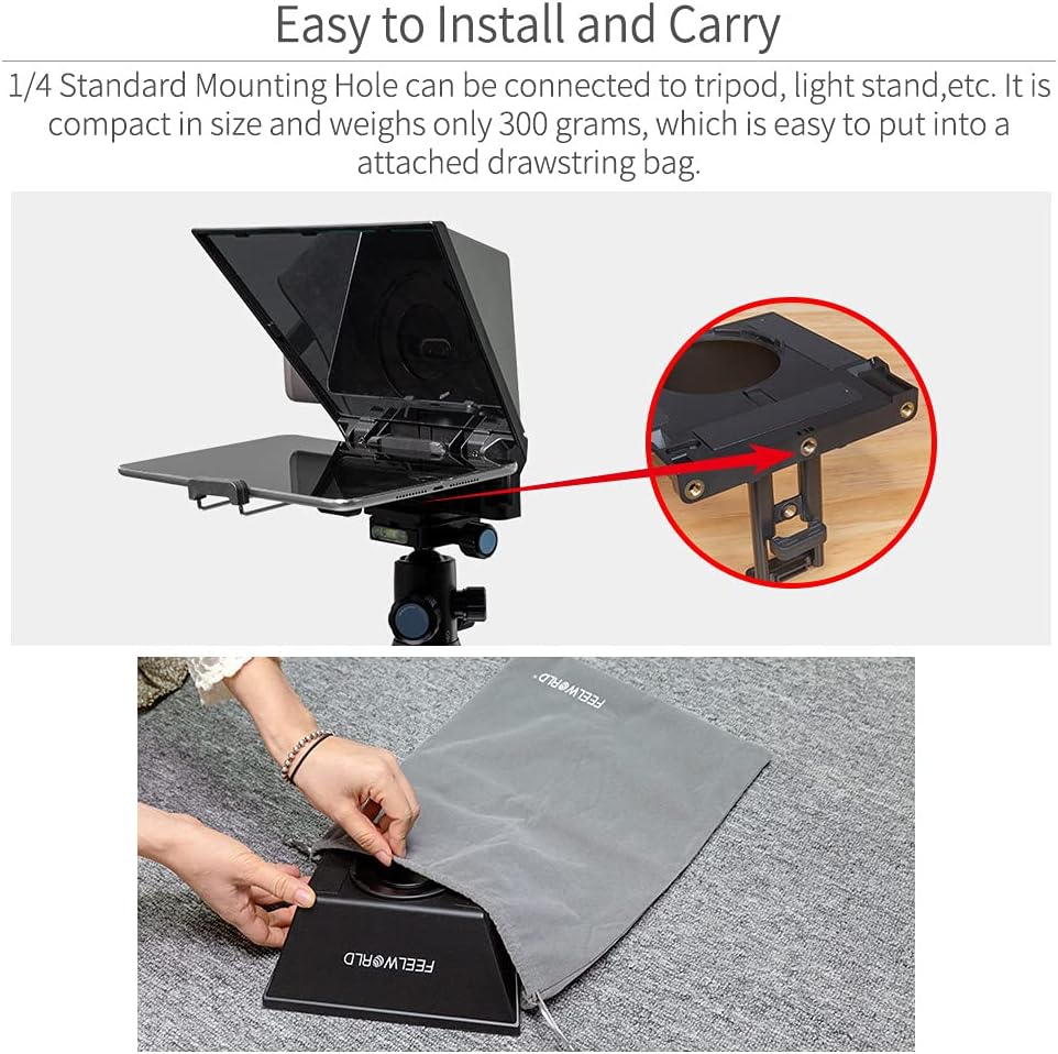 Portable 8-inch Teleprompter Pack of 2 N512