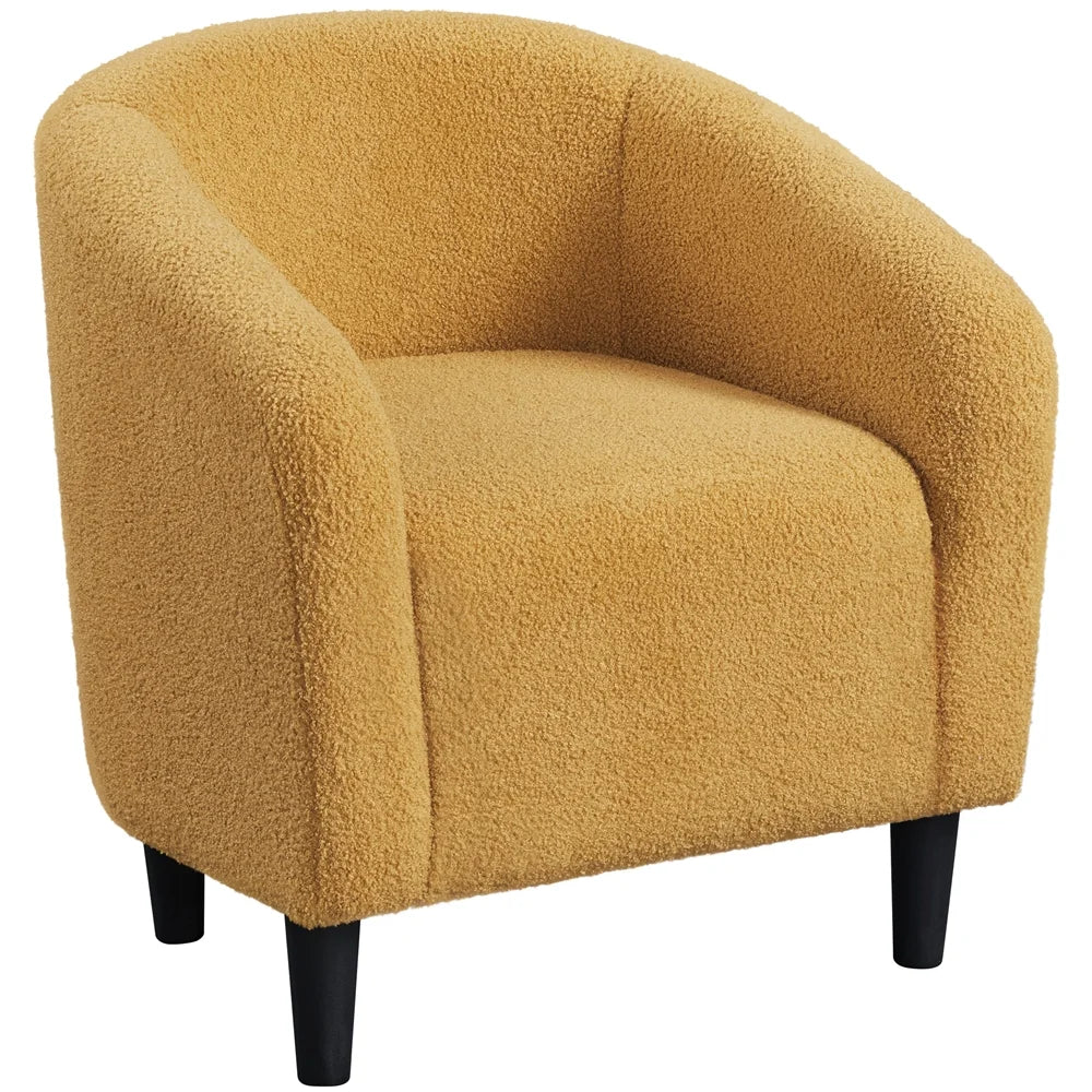 Mustard Yellow Upholstered Accent Chair W762688