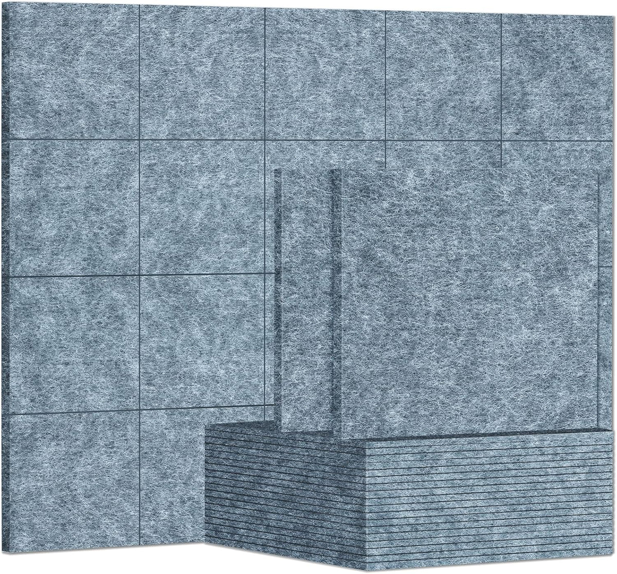 12 x 12 x 0.3 Inches Pack of 20 Sound Absorbing Panels Gray F26890