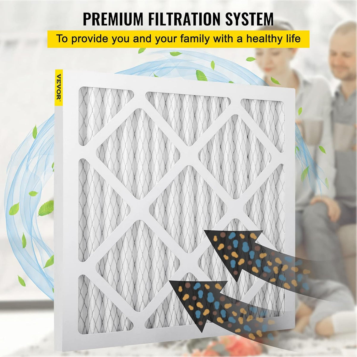 HEPA Replacement Filter, 12pcs HVAC Pleated Air Filter, MERV 8 R312