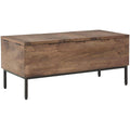 Light Brown Black Storage Trunk M6699
