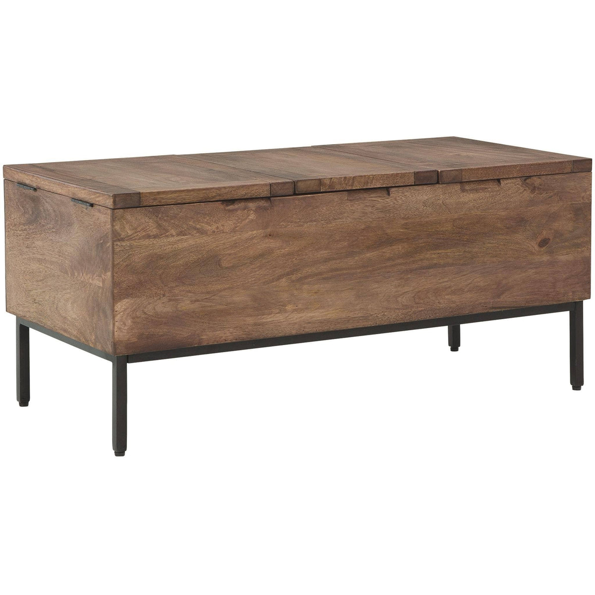 Light Brown Black Storage Trunk M6699