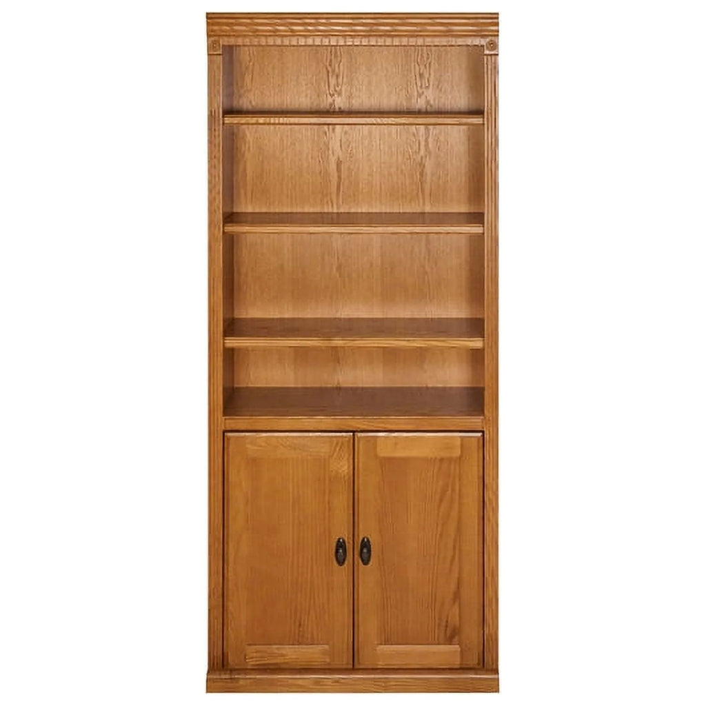 Brown Wood Bookcase with Lower Doors F913547