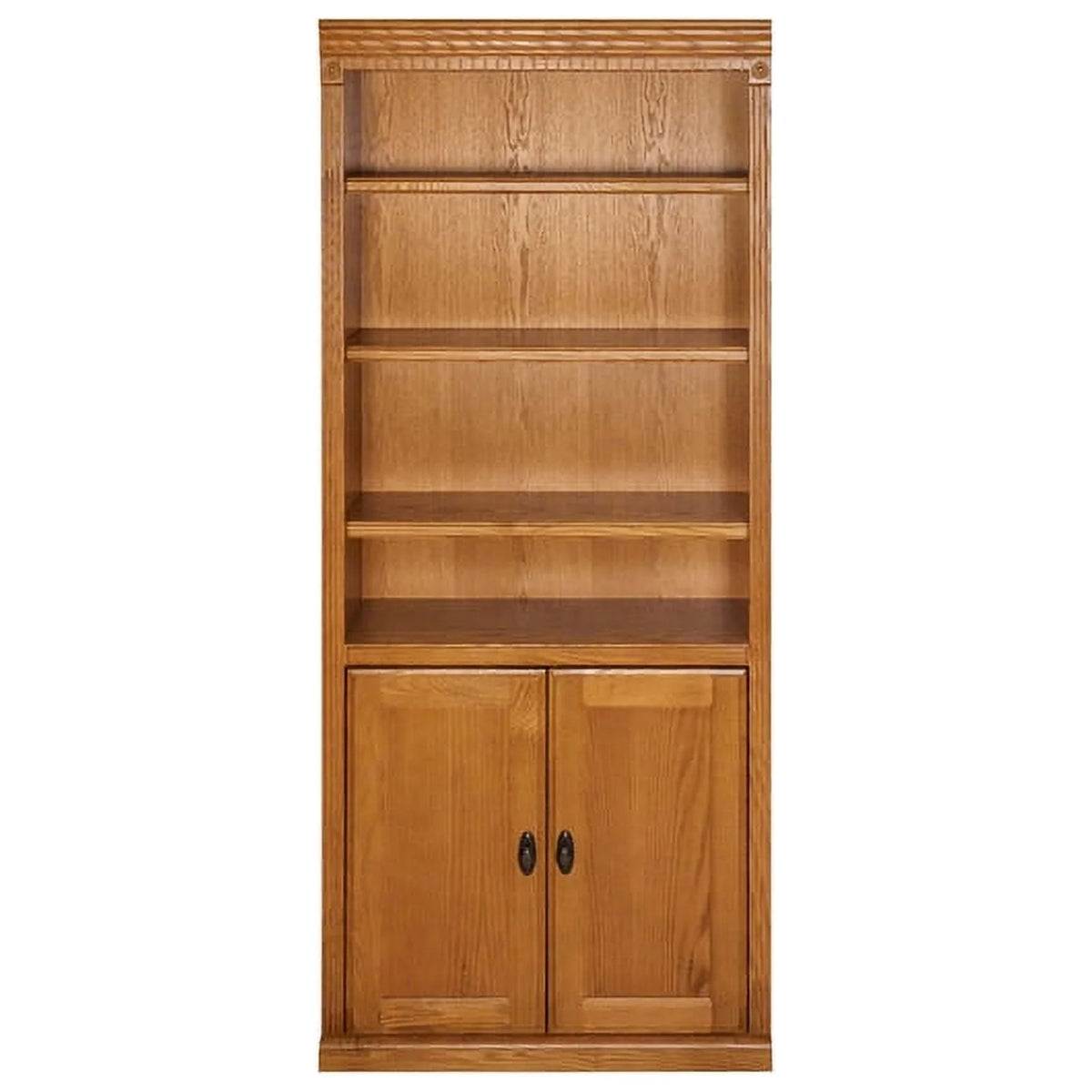 Brown Wood Bookcase with Lower Doors F913547