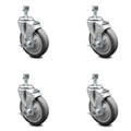 5 inch Thermoplastic Rubber Swivel Caster Set with Brake A17252