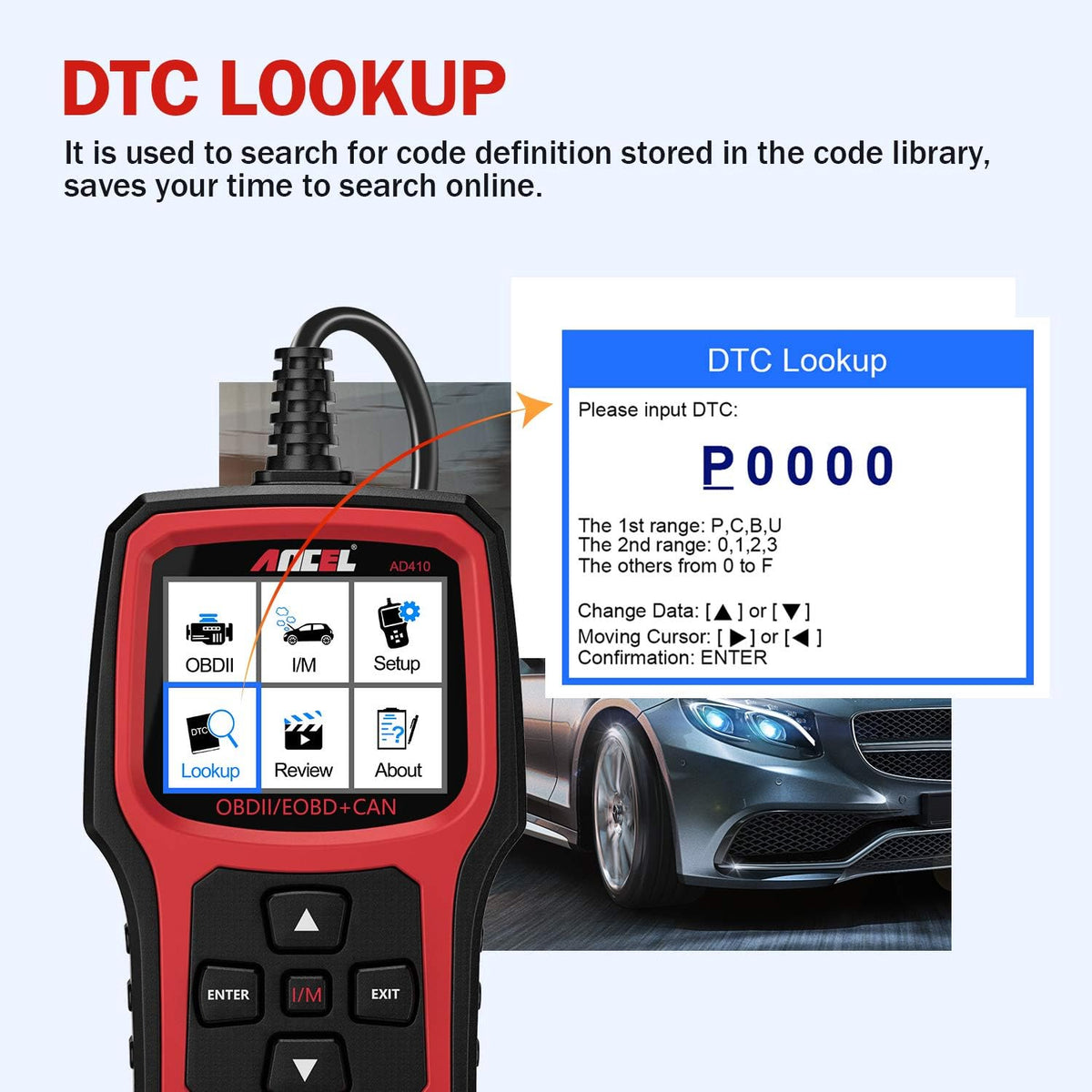 OBD2 Scanner with I/M Readiness, Pack of 2 I411108