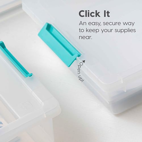 6 Qt. Clear Plastic Storage Bins with Lids, 4 Pack N4945
