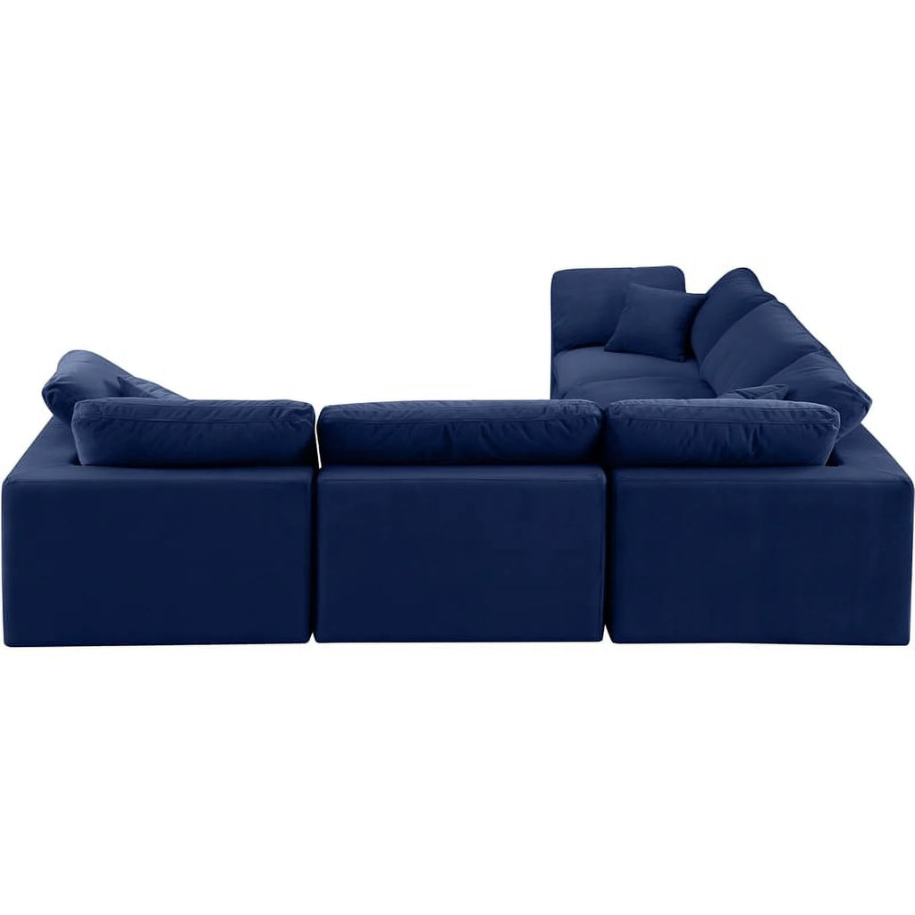 Navy Velvet Modular Sectional I5711