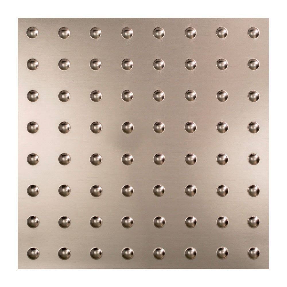 Dome Brushed Nickel Ceiling Tile 5 Pack I627539