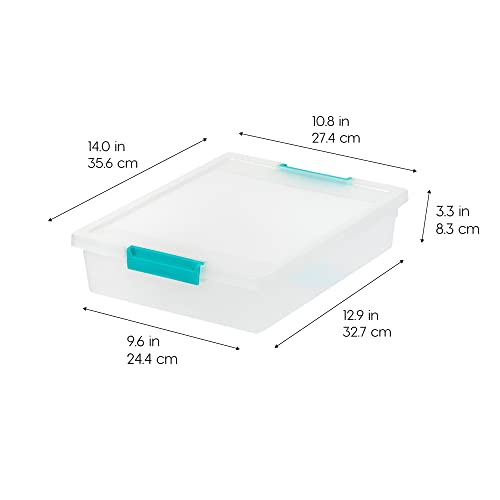 6 Qt. Clear Plastic Storage Bins with Lids, 4 Pack N4945