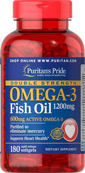 Double Strength Omega-3 Fish Oil 1200 Mg, 180 Count J949