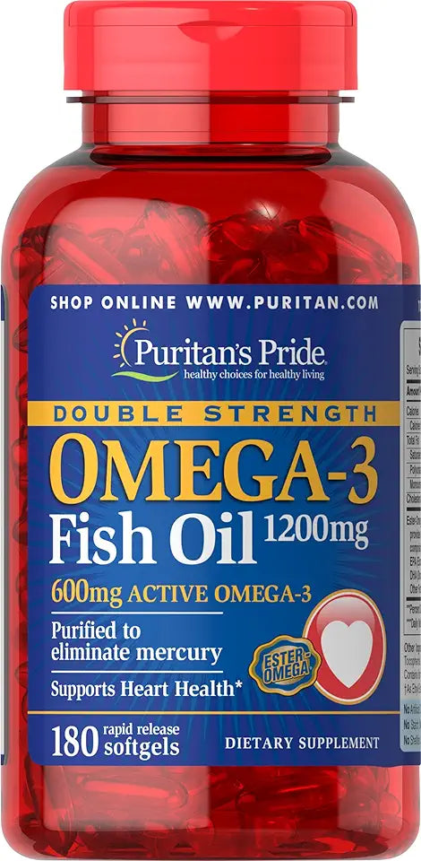 Double Strength Omega-3 Fish Oil 1200 Mg, 180 Count J949