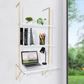 Wall-mounted 3 Tier White Ladder Desk V136