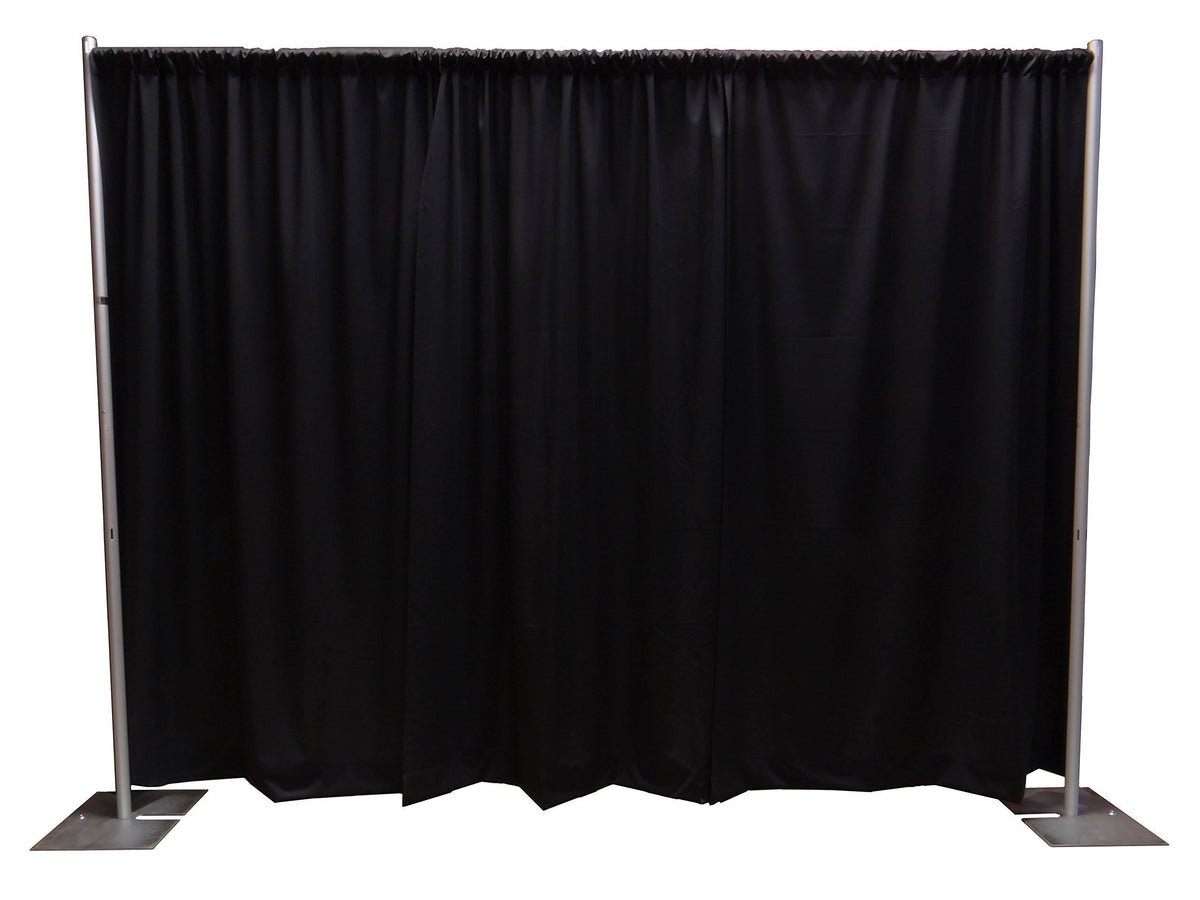 8ft x 10ft Black Portable Pipe and Drape Backdrop Kit V16557