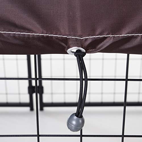 4.6' x 4.6' x 5' Black Welded Wire Outdoor Dog Kennel H359973