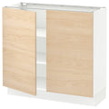 White Base Cabinet with Shelves and 2 Doors J3966