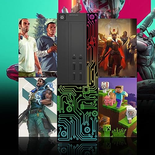 RGB Gaming Desktop Computer PC, Intel Core i5, GeForce GT 1030, 16GB RAM, 512GB SSD, 24 Inch Monitor, Keyboard Mouse Headset, WiFi, Windows 10 Pro E7880
