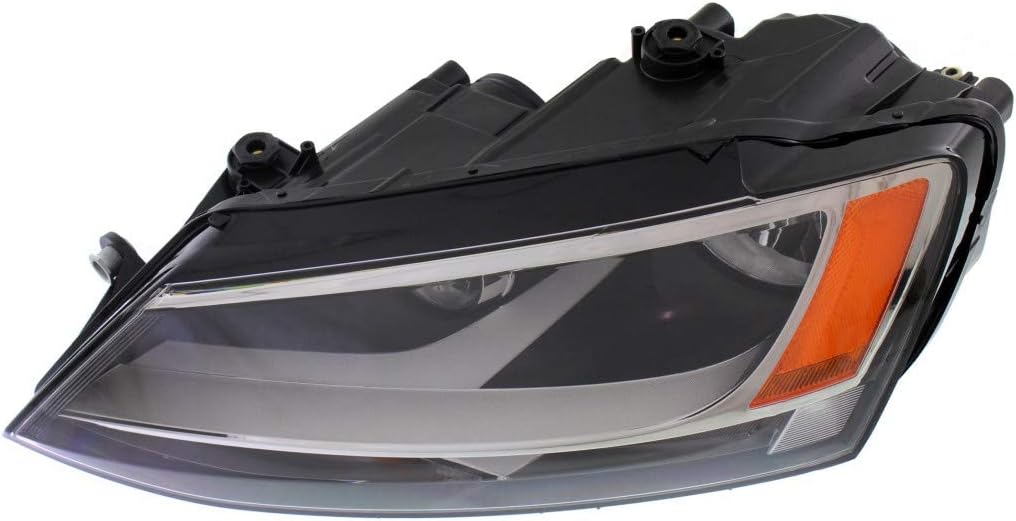 Halogen Headlight Assembly for Volkswagen Jetta Sedan 2011-2014 Driver and Passenger Side Pair F630021