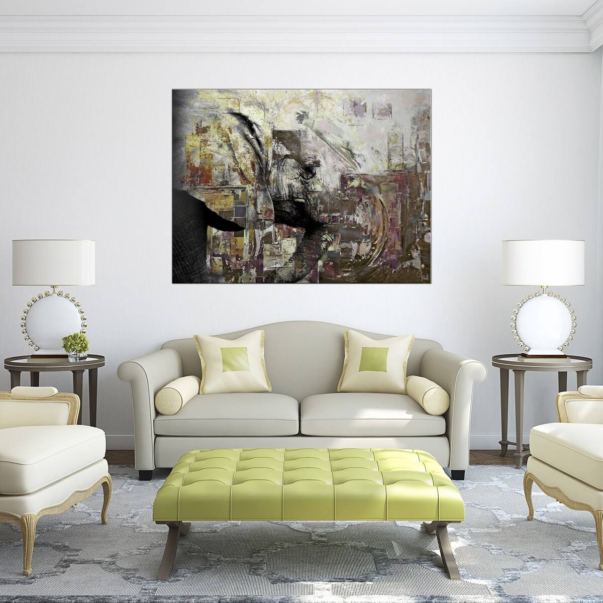 Abstract Animal Canvas Art 40x22 W x 30x22 H G947