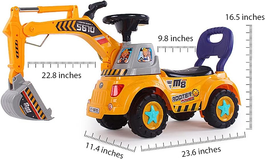 Ride-on Excavator Car with Sounds & Lights J9039