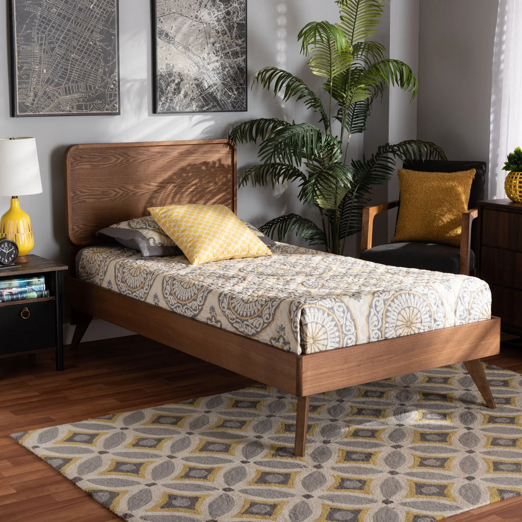 Wood Twin Size Platform Bed J4364