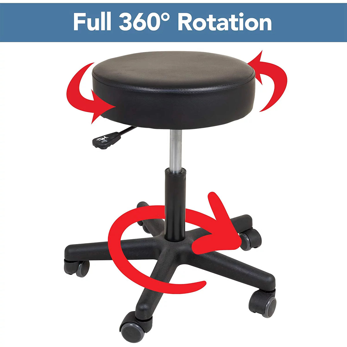 Round Adjustable Rolling Stool Q5662