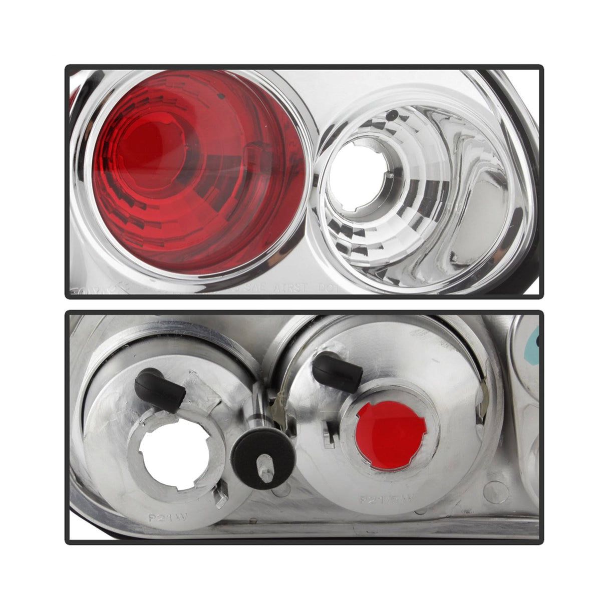 Euro Style Tail Lights Chrome H240