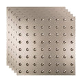 Dome Brushed Nickel Ceiling Tile 5 Pack I627539