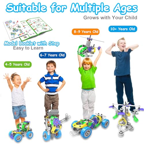 10 in 1 STEM Building Toys for Kids Ages 4-8 V433