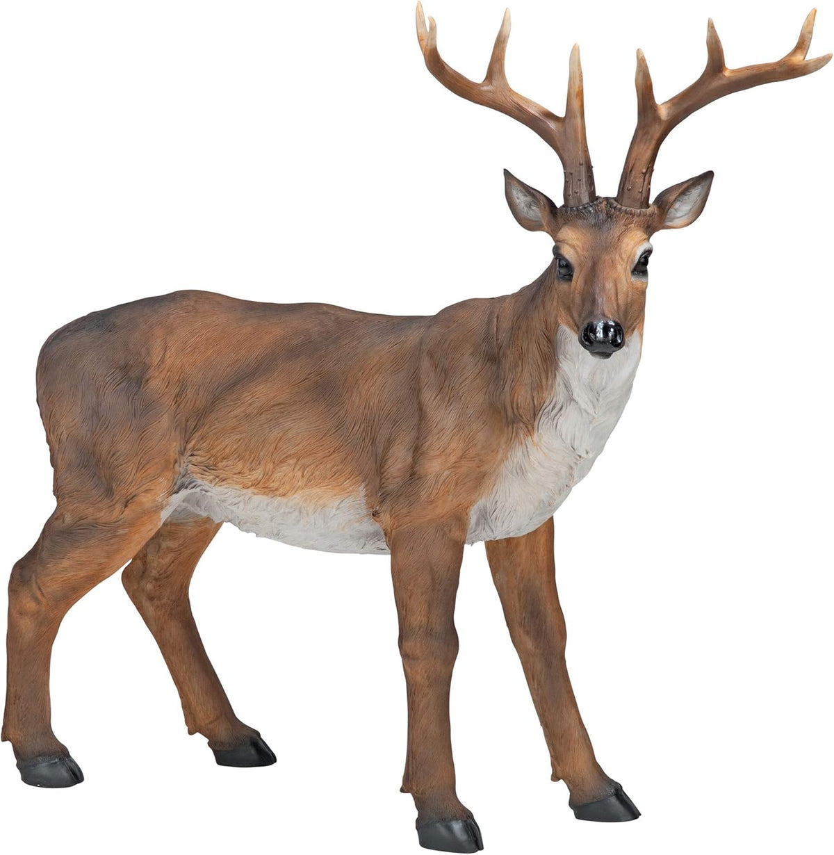 28 Inches Long Brown Handcast Polyresin Deer Statue K667