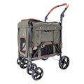 Army Green Pet Wagon Stroller with 4-Wheel Detachable Carrier K24744