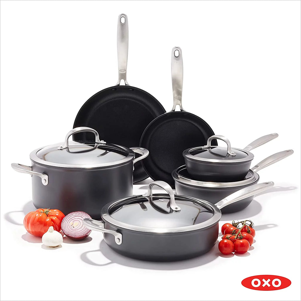 10 Piece Nonstick Cookware Set with Stainless Steel Handle B963