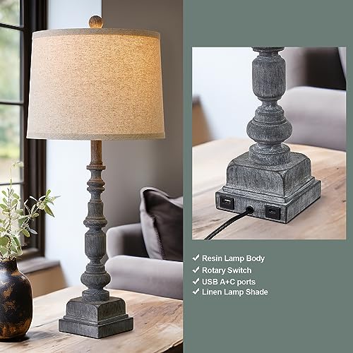 Vintage USB Table Lamps Set of 2 J893838