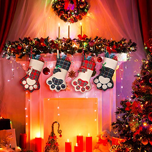 16 Inch Plaid Pet Christmas Stockings K731286