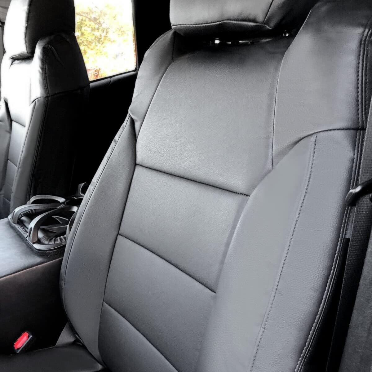 Black Leather Seat Covers V11151
