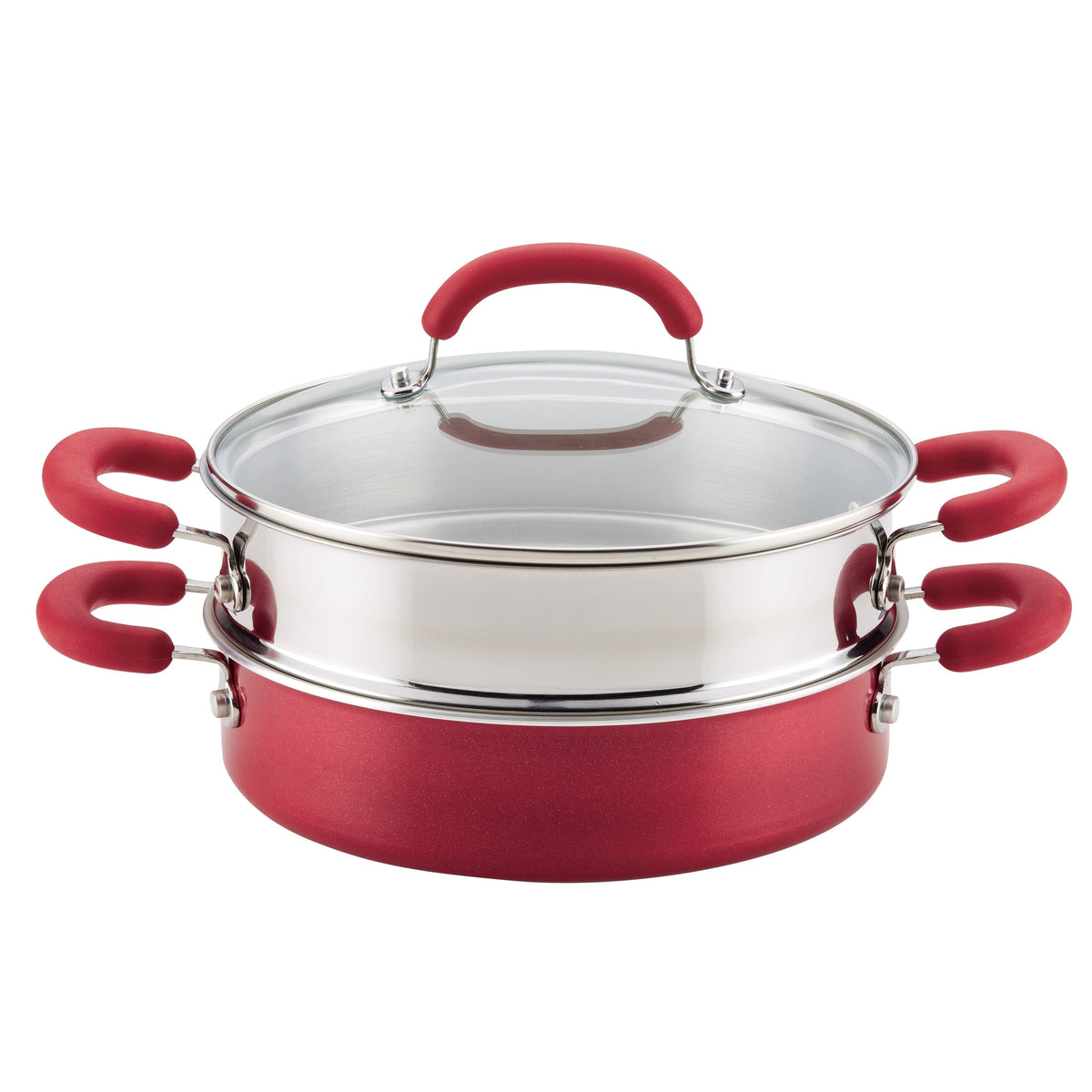 3 Pc Aluminum Non Stick Steamer with Insert L80735